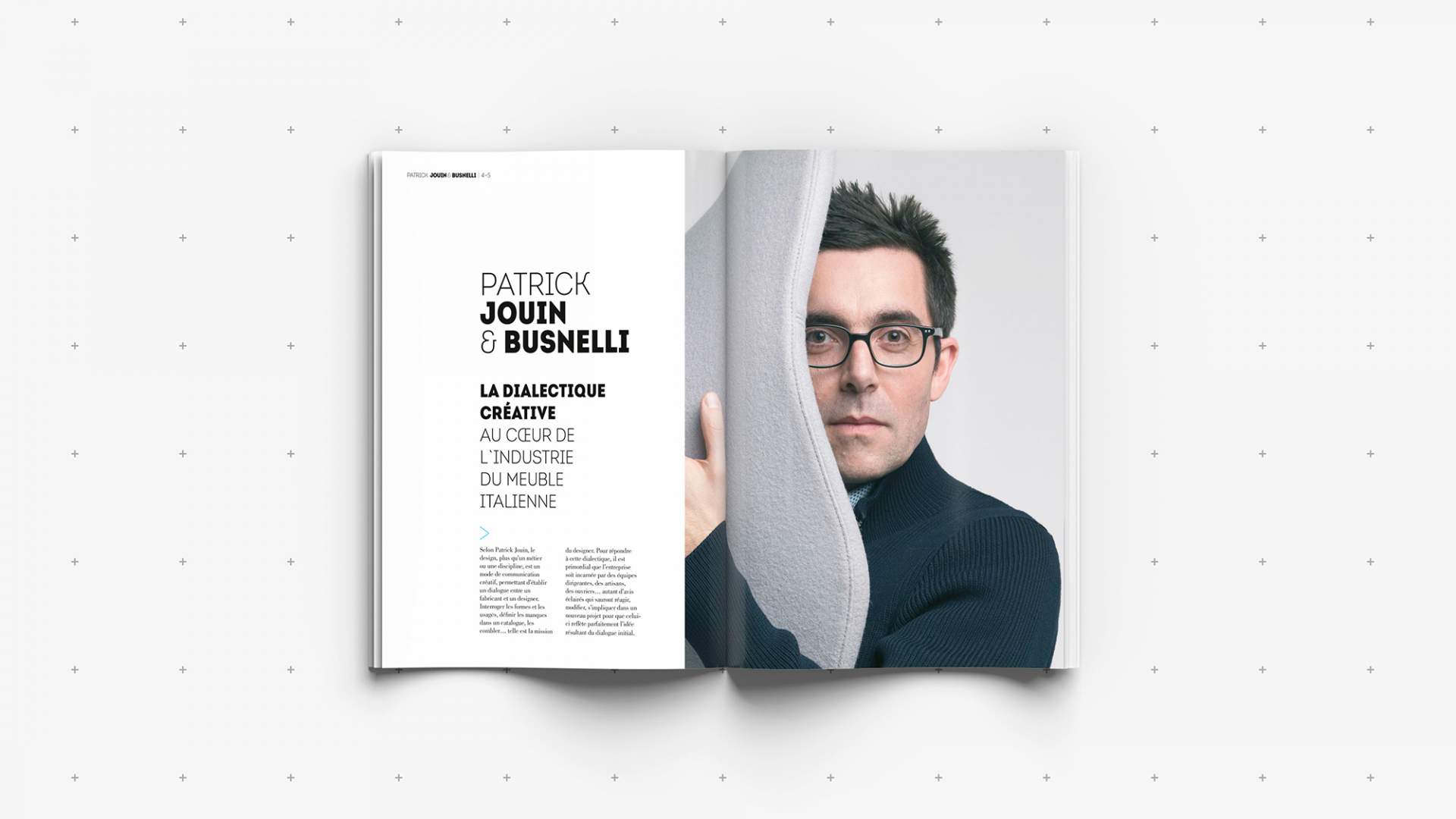 Création du dossier de presse Busnelli - Jouin Manku