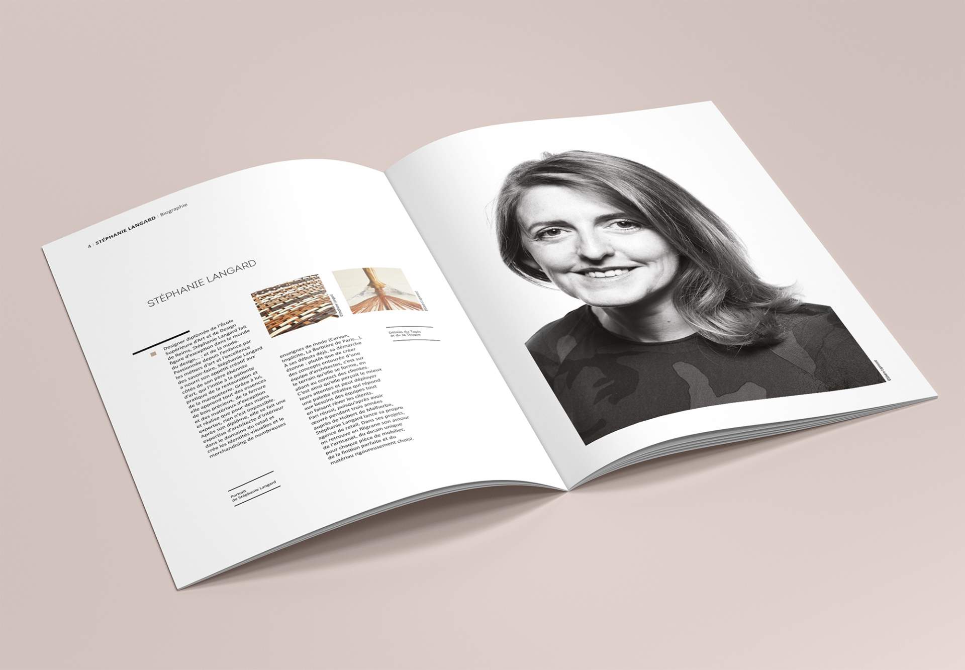 Création du dossier de presse de Stéphanie Langard
