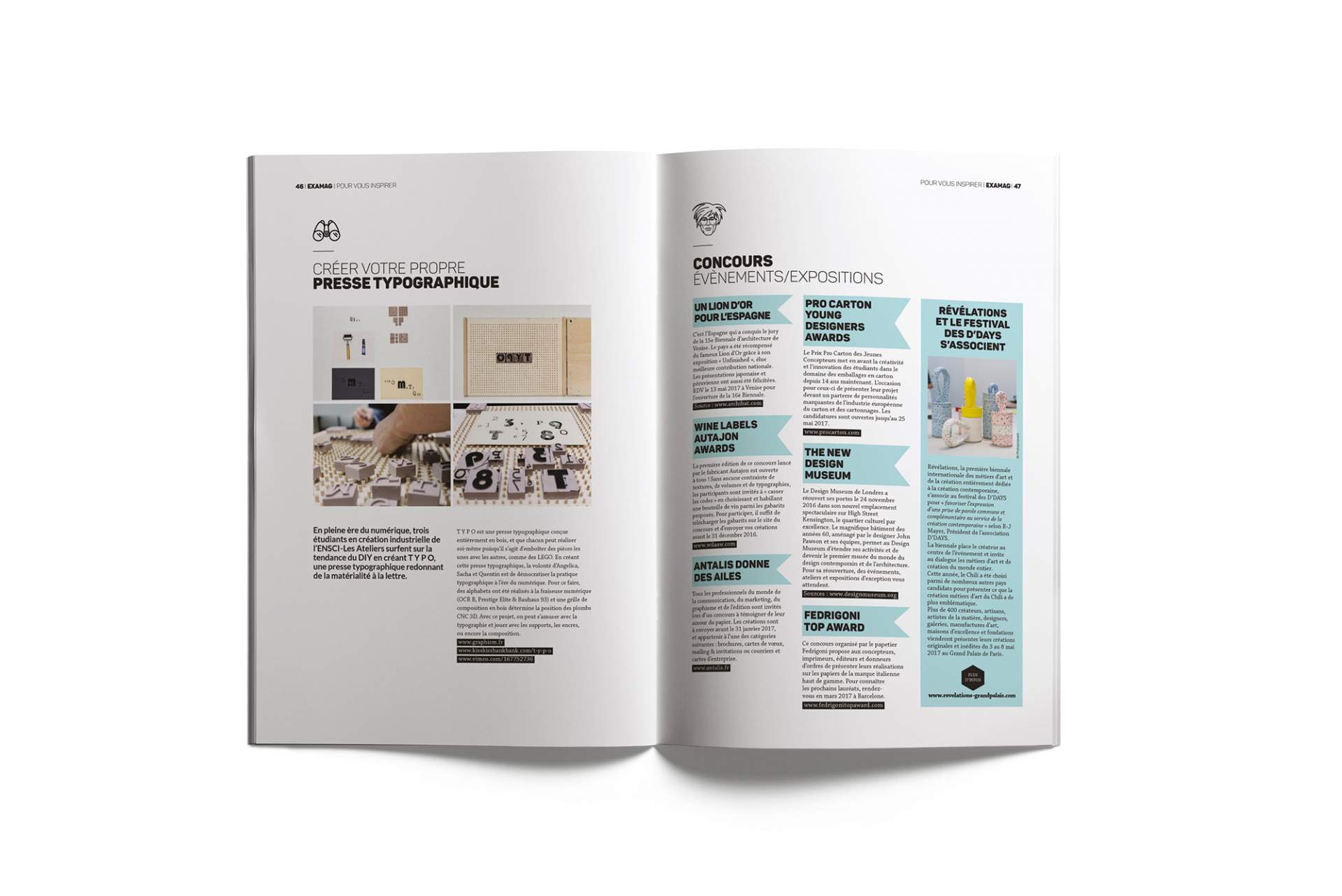 Création du magazine Examag pour Exaprint