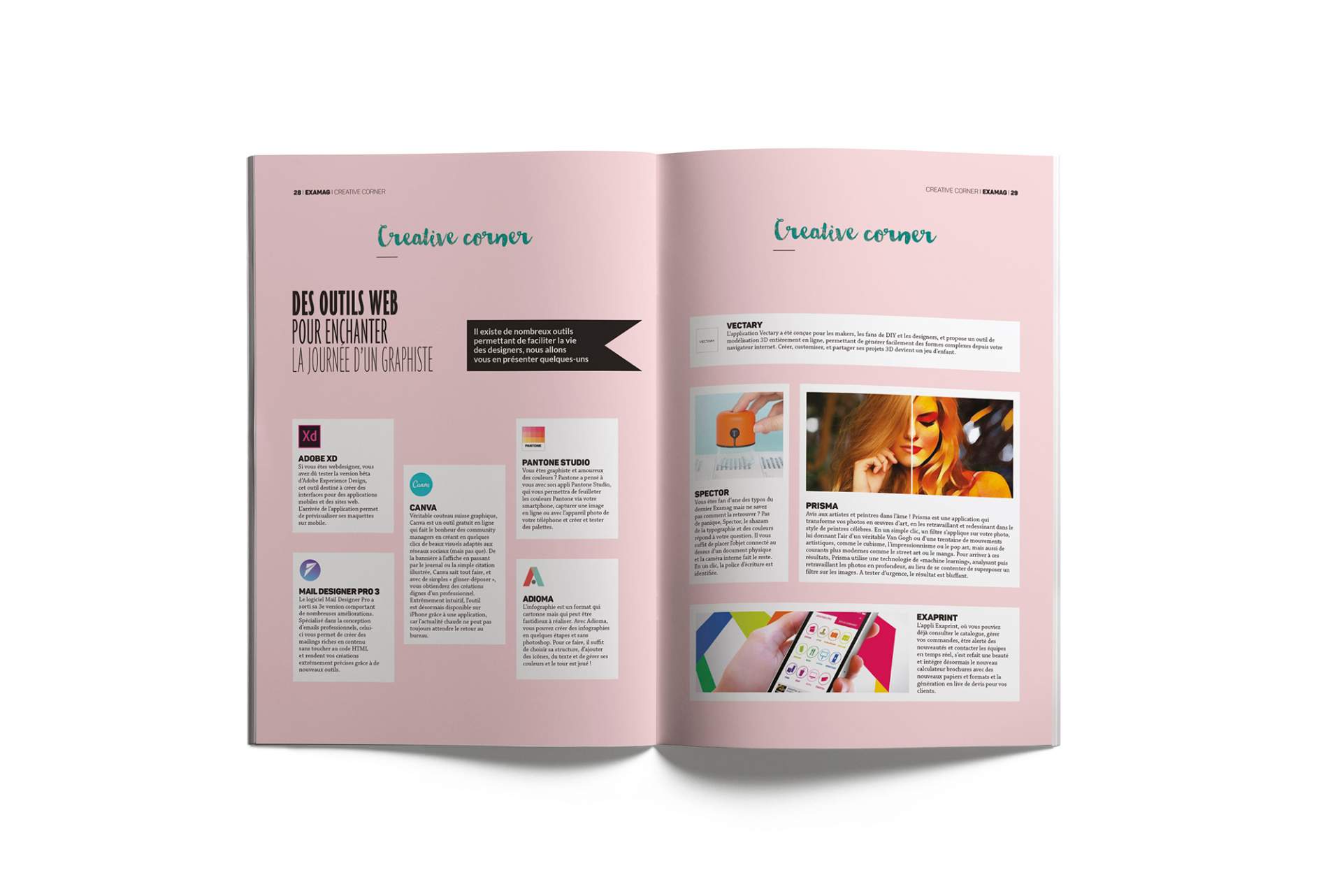 Création du magazine Examag pour Exaprint