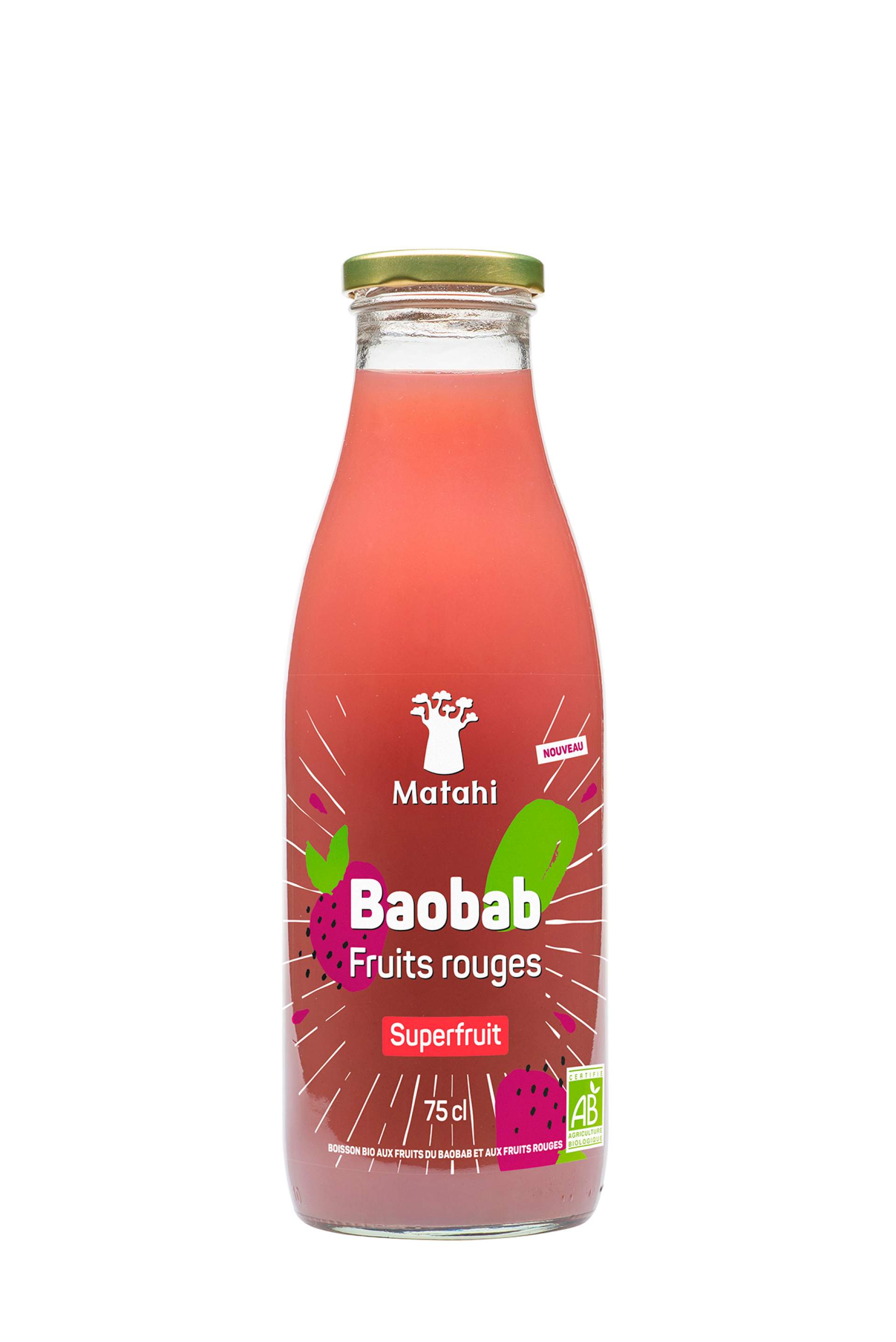 Création du packaging de la boisson fruits rouges